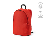 Branded laptop backpack from RPET with ripstop coating, 15.6” red colour