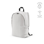 Branded laptop backpack from RPET with ripstop coating, 15.6” white colour