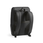 Faux leather backpack with laptop compartment, 20 L black colour second view
