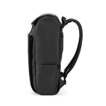 Faux leather backpack with laptop compartment, 20 L black colour fourth view