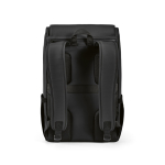Faux leather backpack with laptop compartment, 20 L black colour rear view