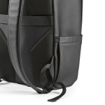 Faux leather backpack with laptop compartment, 20 L black colour fifth detail view