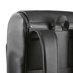 Faux leather backpack with laptop compartment, 20 L black colour sixth view