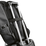 Faux leather backpack with laptop compartment, 20 L black colour detail view