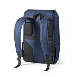 Faux leather backpack with laptop compartment, 20 L blue colour second view