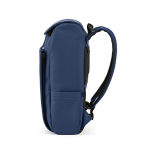 Faux leather backpack with laptop compartment, 20 L blue colour fourth view