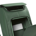 Faux leather backpack with laptop compartment, 20 L green colour fifth detail view