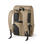 Faux leather backpack with laptop compartment, 20 L camel colour second view
