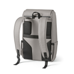 Faux leather backpack with laptop compartment, 20 L light grey colour second view