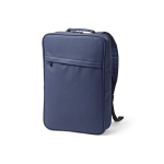 Faux leather laptop backpack with padded back, 15.6 Inch blue colour