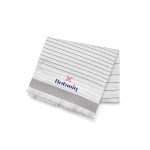 Recycled cotton blanket with stripes 220 g/m2 dark grey colour