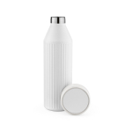 Recycled stainless steel bottle with LED indicators 650 ml white colour second view
