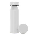 Recycled stainless steel bottle with LED indicators 650 ml white colour rear view