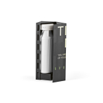 Recycled stainless steel bottle with LED indicators 650 ml white colour view in box
