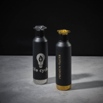 Double-wall recycled steel bottle with wheel lid 750 ml