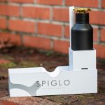 Double-wall recycled steel bottle with wheel lid 750 ml