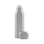 Leakproof recycled steel bottle with industrial style 1L silver colour second view