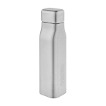 Leakproof recycled steel bottle with industrial style 1L silver colour