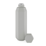 Leak-proof hexagonal recycled stainless steel bottle 500 ml grey colour second view