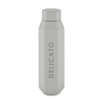 Leak-proof hexagonal recycled stainless steel bottle 500 ml grey colour