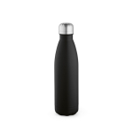 Bottle with anti-drip cap in many colours, 500 ml black colour front view