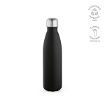 Bottle with anti-drip cap in many colours, 500 ml black colour