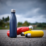 Bottle with anti-drip cap in many colours, 500 ml red colour ambient view