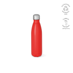 Bottle with anti-drip cap in many colours, 500 ml red colour