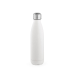 Bottle with anti-drip cap in many colours, 500 ml white colour front view