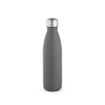 Bottle with anti-drip cap in many colours, 500 ml grey colour front view