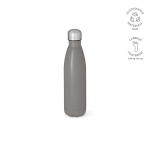 Bottle with anti-drip cap in many colours, 500 ml grey colour