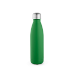 Bottle with anti-drip cap in many colours, 500 ml green colour front view