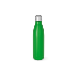 Bottle with anti-drip cap in many colours, 500 ml green colour front view