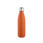 Bottle with anti-drip cap in many colours, 500 ml orange colour front view