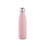 Bottle with anti-drip cap in many colours, 500 ml pink colour front view
