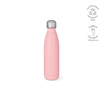 Bottle with anti-drip cap in many colours, 500 ml pink colour