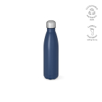 Bottle with anti-drip cap in many colours, 500 ml navy-blue colour