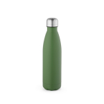 Bottle with anti-drip cap in many colours, 500 ml military green colour rear view