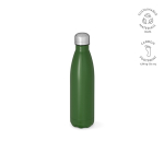 Bottle with anti-drip cap in many colours, 500 ml military green colour