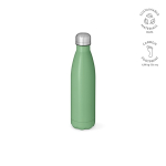 Bottle with anti-drip cap in many colours, 500 ml pastel green colour