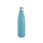 Bottle with anti-drip cap in many colours, 500 ml light blue colour front view