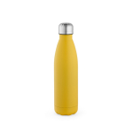 Bottle with anti-drip cap in many colours, 500 ml dark yellow colour front view