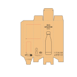 Recycled steel double-wall bottle with bamboo lid 500 ml