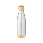 Recycled stainless steel bottle with bamboo lid 750ml main view