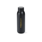 Recycled steel bottle with wireless charging and leakproof closure 610 ml black colour