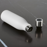 Recycled stainless steel bottle with ultraviolet light lid 520 ml white colour ambient view