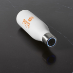 Recycled stainless steel bottle with ultraviolet light lid 520 ml white colour
