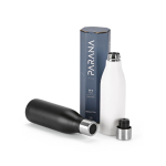 Recycled stainless steel bottle with ultraviolet light lid 520 ml