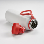 Recycled stainless steel bottle with 360° push-button lid 750 ml red colour third view