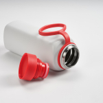 Recycled stainless steel bottle with 360° push-button lid 750 ml red colour second ambient view